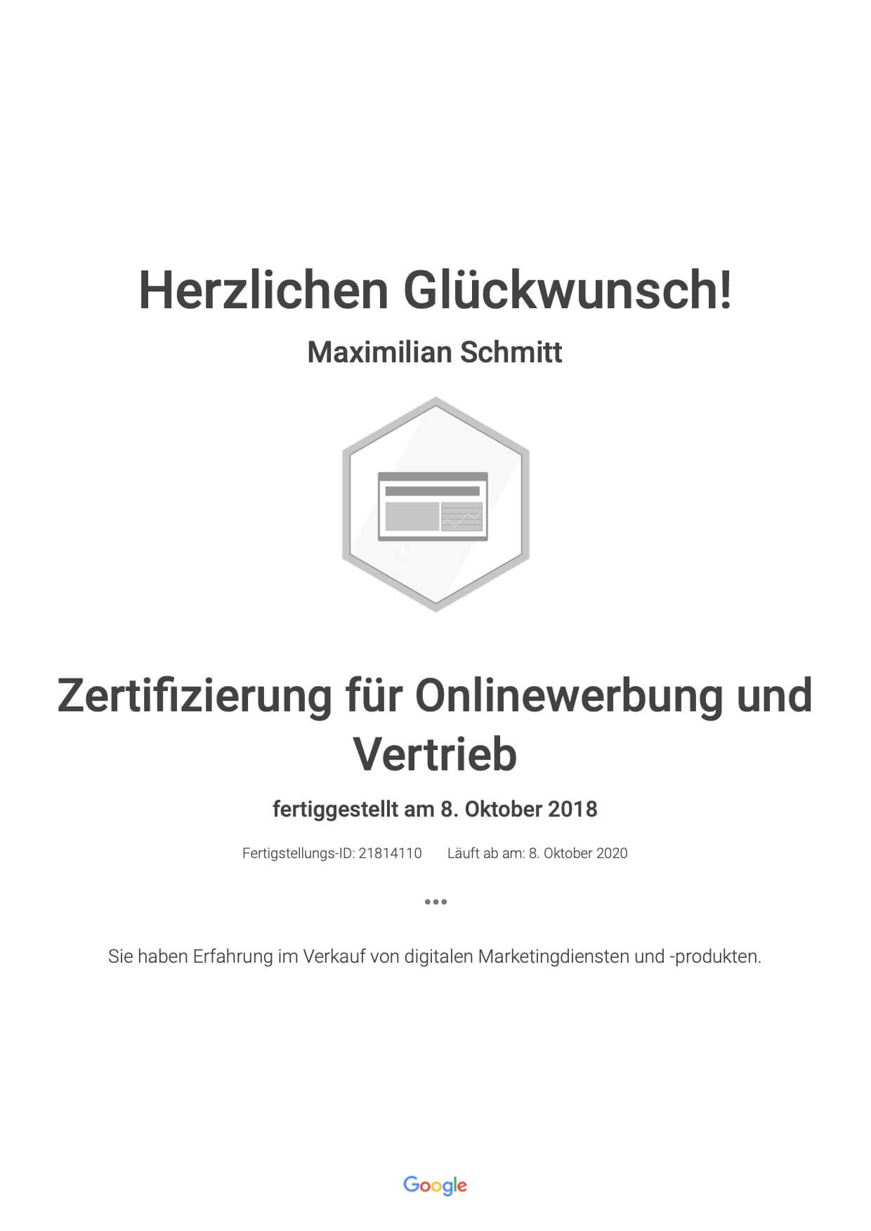 Google Onlinewerbung und Vertrieb